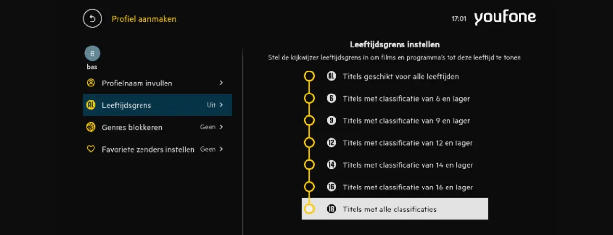 profiel instellen